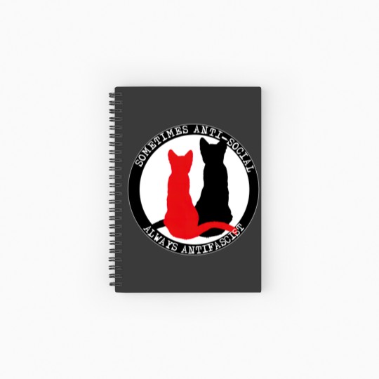 Discover Antifa Cats Spiral Notebooks   Ruled Line