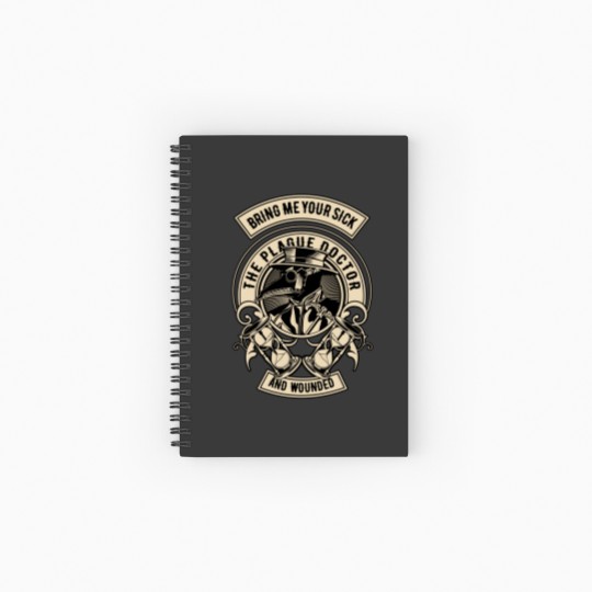Discover The Plague Doctor Plague Doctors Spiral Notebooks   Ruled Line