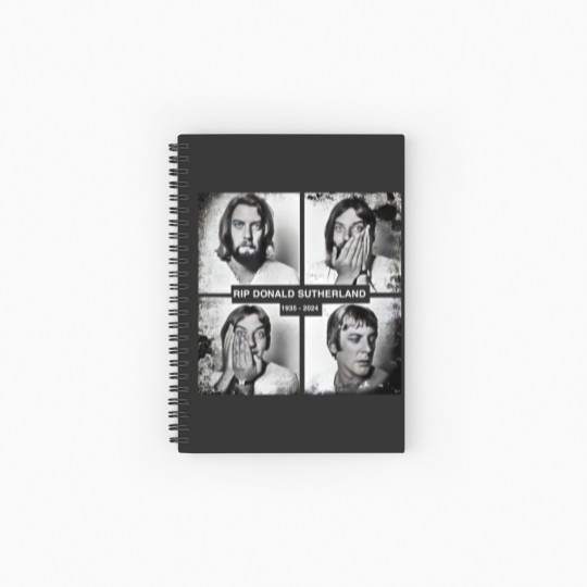 Discover Donald Sutherland Spiral Notebooks   Ruled Line, Donald Sutherland Tribute Spiral Notebooks   Ruled Line