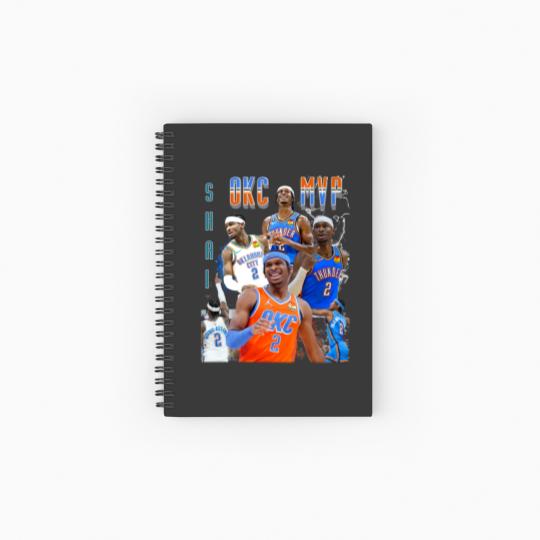 Discover OKC thunder Spiral Notebooks   Ruled Line SGA Thunder Shai Gilgeous Alexander Spiral Notebooks   Ruled Line