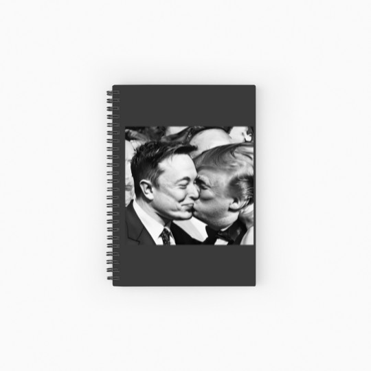 Discover Elon Musk and Donald Trump Kissing Spiral Notebooks   Ruled Line