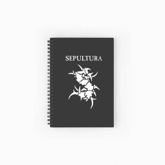 Discover Merchandise of Sepultura Classic Spiral Notebooks   Ruled Line, Sepultura Heavy Metal Band Spiral Notebooks   Ruled Line