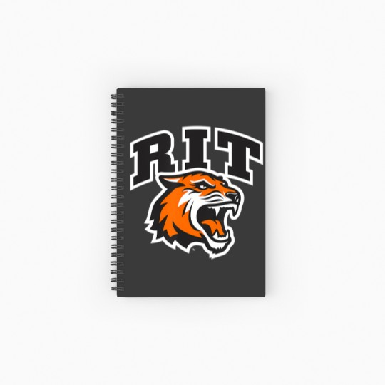 Discover rochester institute of technology rit tiger stacked logo Spiral Notebooks   Ruled Line