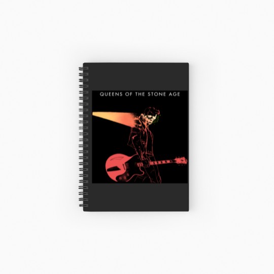 Discover Queens Of The Stone Age Skeleton Guitar Player Spiral Notebooks   Ruled Line, Queens Of the Stone Age Spiral Notebooks   Ruled Line