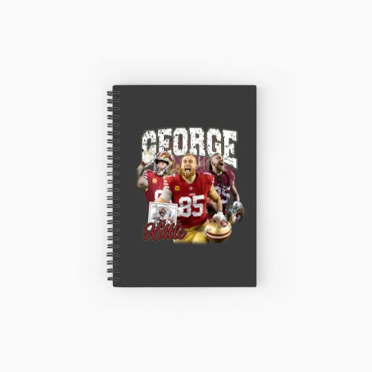 Discover Vintage 90s Graphic Style George Kittle Spiral Notebooks   Ruled Line, San Francisco Football