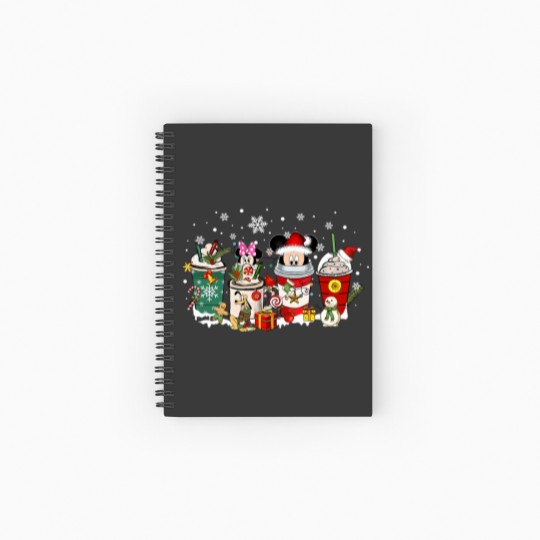 Discover Cute Animated Mouse Christmas Coffee Spiral Notebooks   Ruled Line, Mouse Christmas Spiral Notebooks   Ruled Line