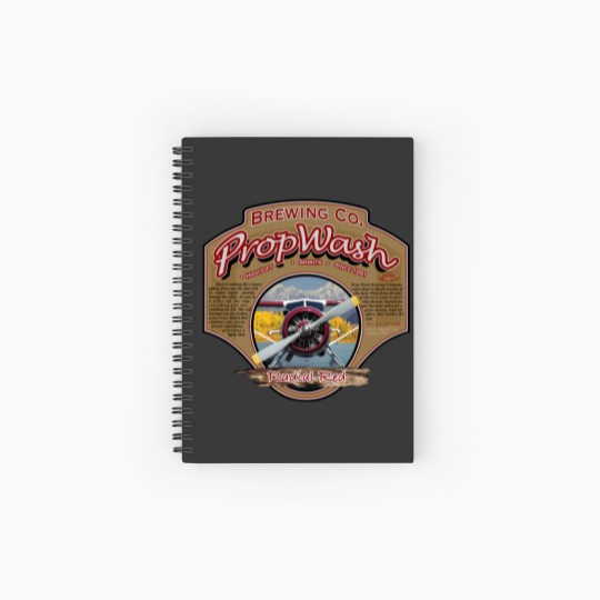 Discover PropWash Brewing Co. Radial Red DHC2 Beaver Floatplane Spiral Notebooks   Ruled Line