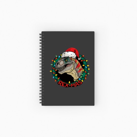Discover Rexmas Christmas Spiral Notebooks   Ruled Line