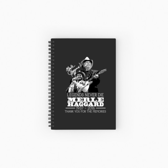 Discover Vintage Merle Haggard Memories Signed Men Spiral Notebooks   Ruled Line