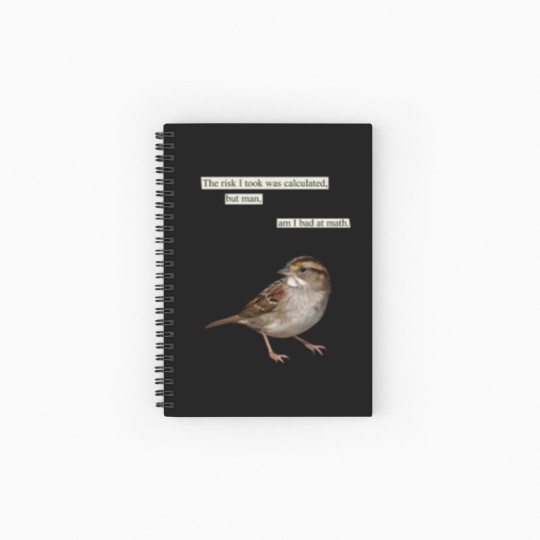 Discover The risk I took was calculated Spiral Notebooks   Ruled Line