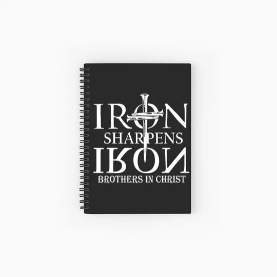 Discover iron sharpens iron brothers in christ Spiral Notebooks   Ruled Line