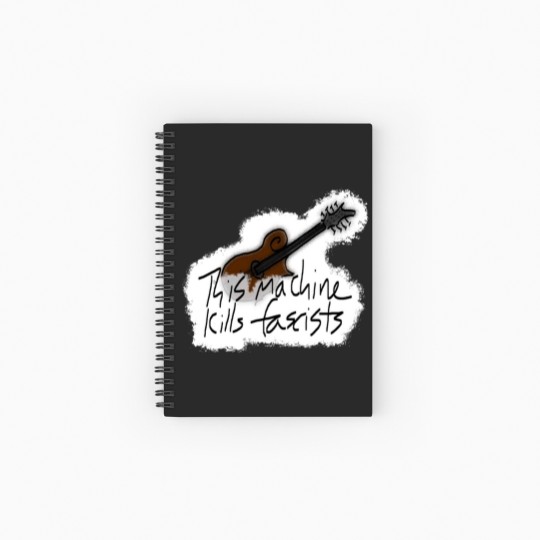 Discover Mandolin This Machine Kills Fascists Spiral Notebooks - Ruled Line