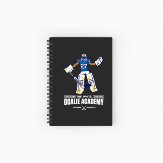 Discover tre white goalie academy Print Trucker Hats Spiral Notebooks   Ruled Line