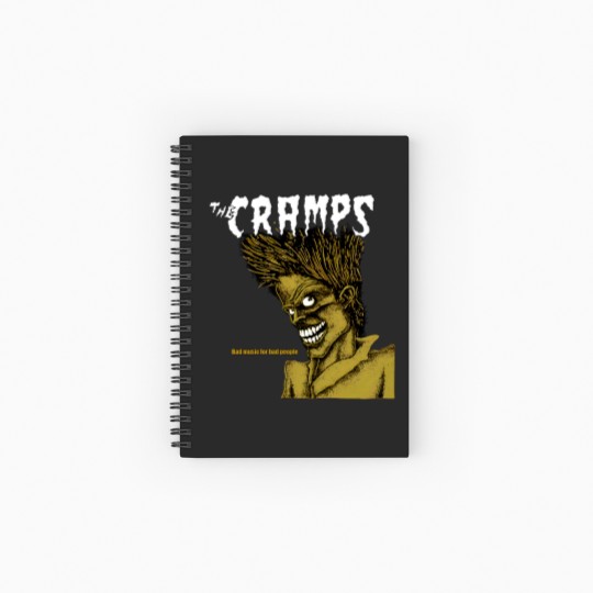 Discover The Cramps Unisex Spiral Notebooks   Ruled Line: Bad Music For Bad People (Black)