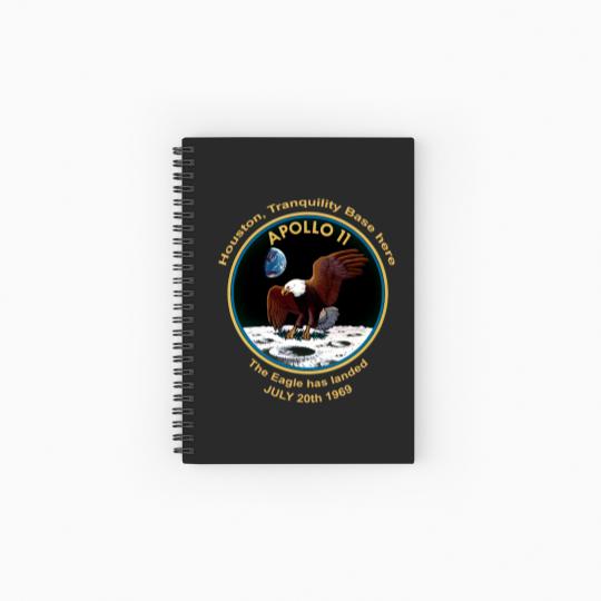 Discover NASA Apollo 11 Flight Patch The Eagle has landed Spiral Notebooks   Ruled Line