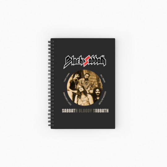 Discover Black Sabbath- Bloody Sabbath rock punk Spiral Notebooks   Ruled Line