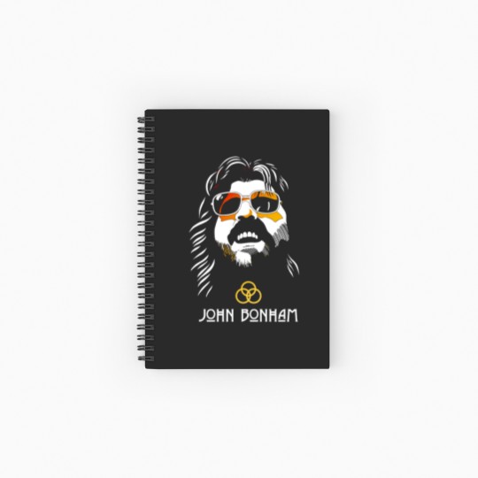 Discover John Bonham Bonzo Rock Musician Drummer Music Spiral Notebooks   Ruled Line