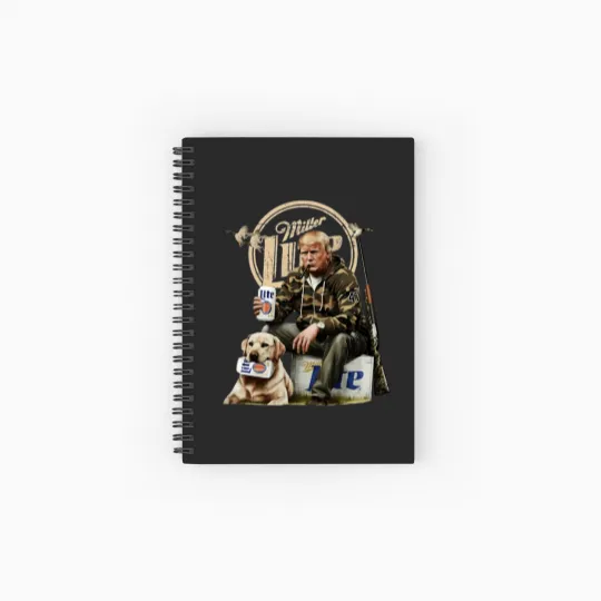 Discover trump hunting miller lite beer Spiral Notebooks   Ruled Line