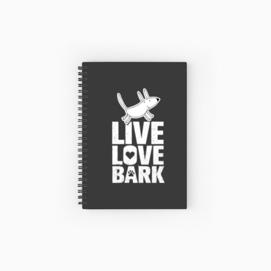 Discover Live - Love - Bark Spiral Notebooks   Ruled Line