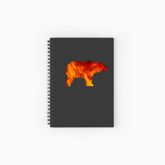 Discover bear burning Spiral Notebooks   Ruled Line