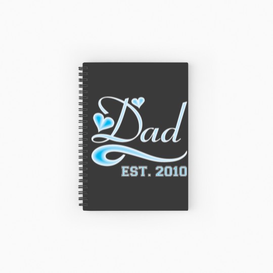 Discover Dad Established 2010 Happy Fathers Day Spiral Notebooks   Ruled Line