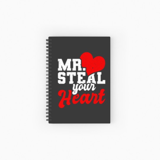 Discover Mr Steal Your Heart Valentines Day Spiral Notebooks   Ruled Line Spiral Notebooks   Ruled Line