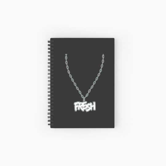 Discover fresh fresh hip hop music party text necklace jewe Spiral Notebooks   Ruled Line