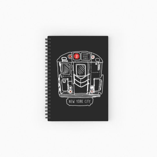 Discover New York City Subway Queens 2 Express Train Spiral Notebooks   Ruled Line