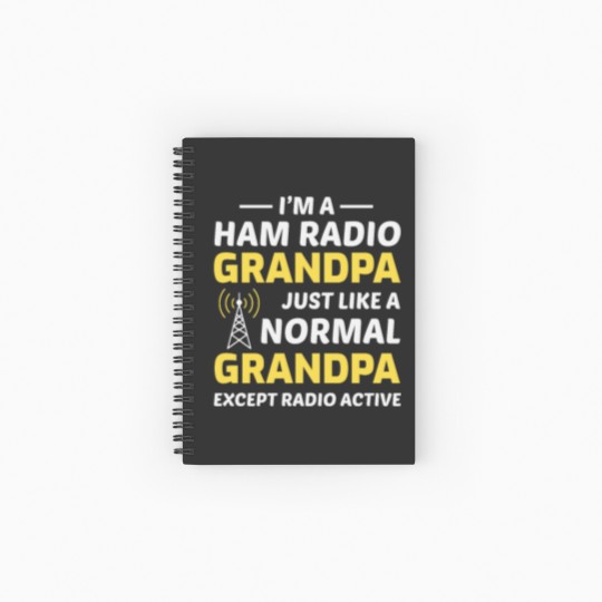 Discover Amateur Ham Radio Grandpa Fathers day Gift Spiral Notebooks   Ruled Line