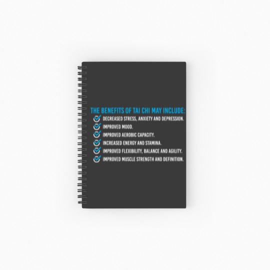Discover Benefits Of Tai Chi May Include Kung Fu Martial Spiral Notebooks   Ruled Line