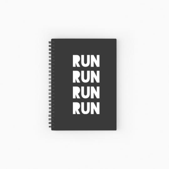 Discover Run Run Run Motivational Spiral Notebook