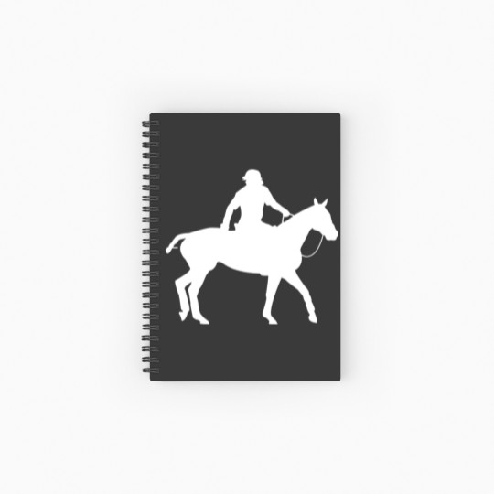 Discover Horse Rider Pocket Design Spiral Notebook for Horse Lovers