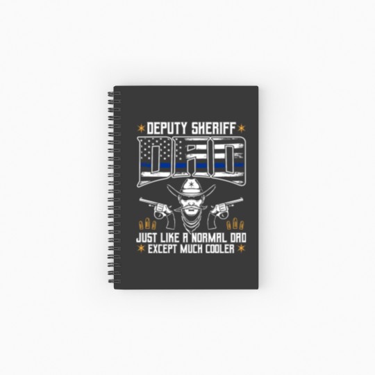 Discover Deputy Sheriff Cool Dad Police Law Enforcement Spiral Notebooks   Ruled Line