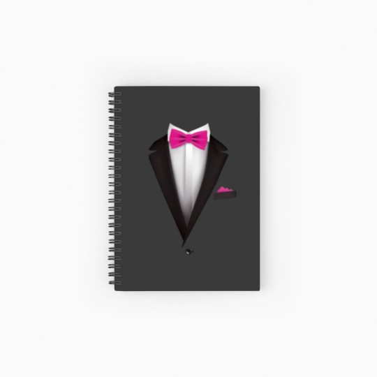 Discover Tuxedo  with Pink Bowtie For Weddings T- Spiral Notebooks   Ruled Line