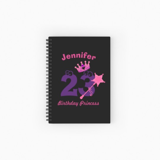 Discover Birthday Girl Custom Name Age Spiral Notebooks   Ruled Line