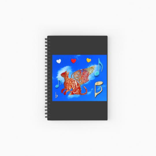 Discover Life is easier with My Magic Cat of Angels. Spiral Notebooks   Ruled Line
