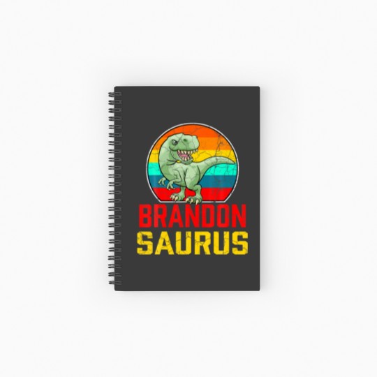 Discover Brandon Saurus Family Reunion Last Name Team Funny Spiral Notebooks   Ruled Line