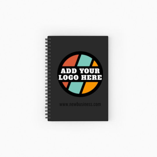 Discover Add Your Business Logo Website Company Employee Polo Spiral Notebooks   Ruled Line