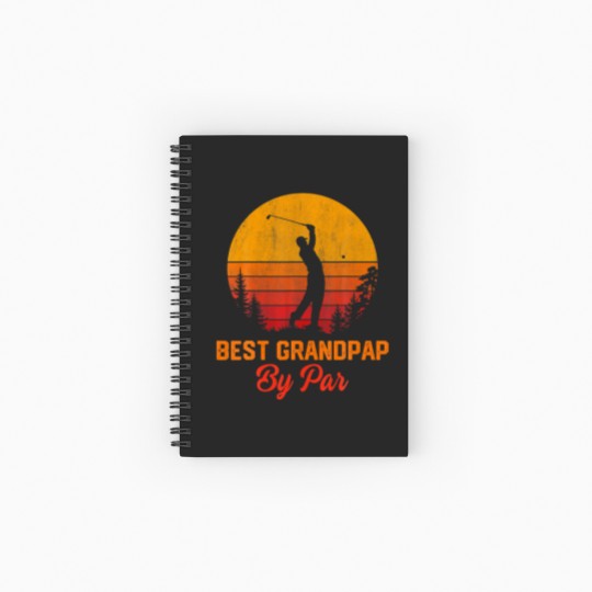 Discover Mens Best Grandpap By Par Golf Lover Gifts Fathers Spiral Notebooks   Ruled Line