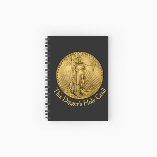 Discover Metal Detector's Holy Grail Double Eagle Gold Coin Spiral Notebooks   Ruled Line