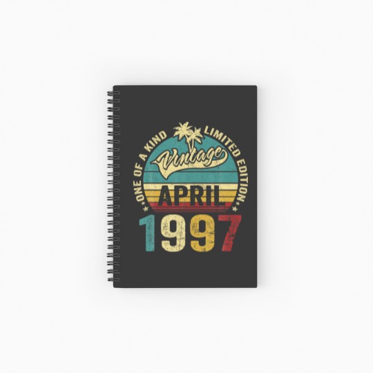 Discover Vintage 25 Years Old April 1997 Decorations 25Th B Spiral Notebooks   Ruled Line