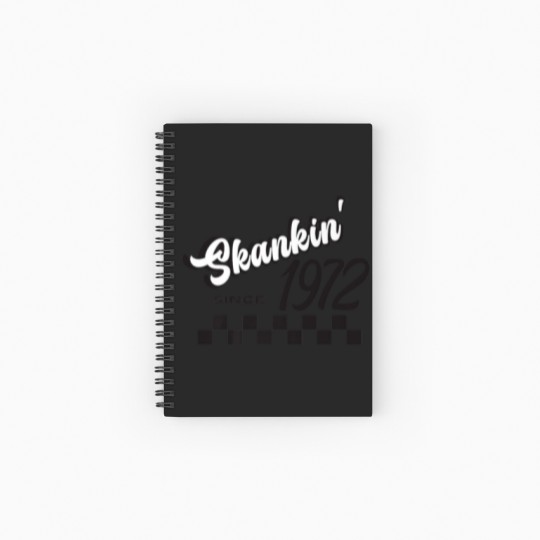 Discover Skankin Since 1972 50Th Birthday Ska Two Tone Spiral Notebooks   Ruled Line