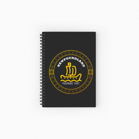 Discover Newfoundland founde 1497 Old Sailing Ship Discover Spiral Notebooks   Ruled Line