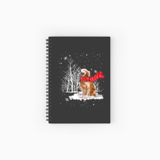 Discover Golden Retriever Is Watching The Snow Falls Christ Spiral Notebooks   Ruled Line