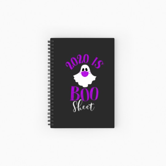 Discover Halloween Humor 2020 Is Boo Sheet Funny Face Mask Spiral Notebooks   Ruled Line