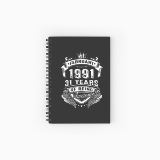 Discover February 1991 31 Years Of Being Awesome Limited Ed Spiral Notebooks   Ruled Line