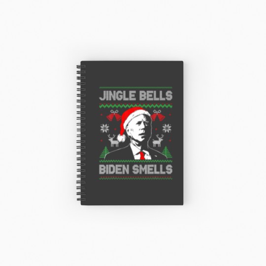 Discover Santa Biden Jingle Bells Biden Smells Ugly Christm Spiral Notebooks   Ruled Line