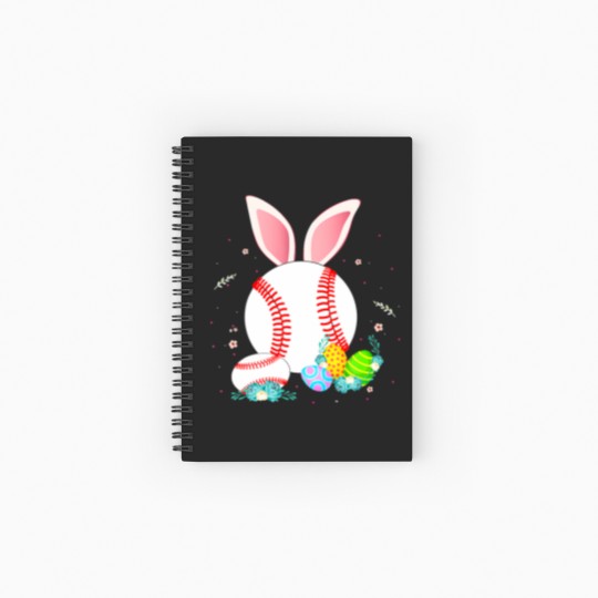Discover Baseball Easter Egg Women Men Teen Girls Boys Spiral Notebooks   Ruled Line