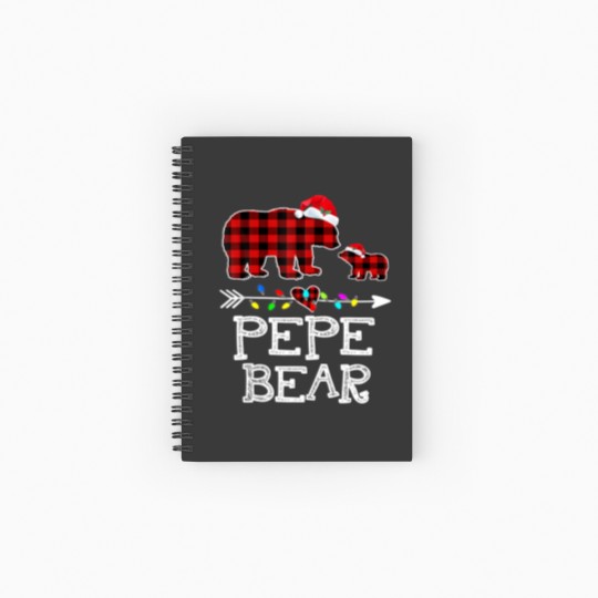 Discover Red Plaid Pepe Bear Spiral Notebooks   Ruled Line