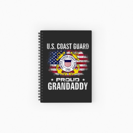 Discover U.S Coast Guard Proud Grandaddy With American Flag Spiral Notebooks   Ruled Line